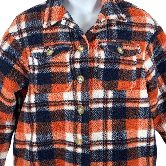 Nasty Gal Check Out The Facts Oversized Shacket Plaid Size 6 - Picture 3 of 13